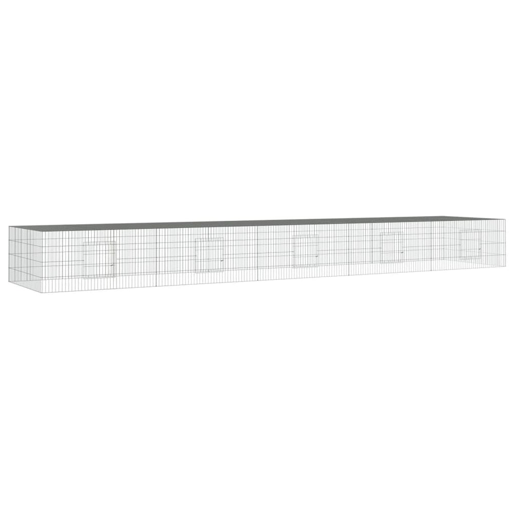 5-Panel Rabbit Cage Galvanised Iron