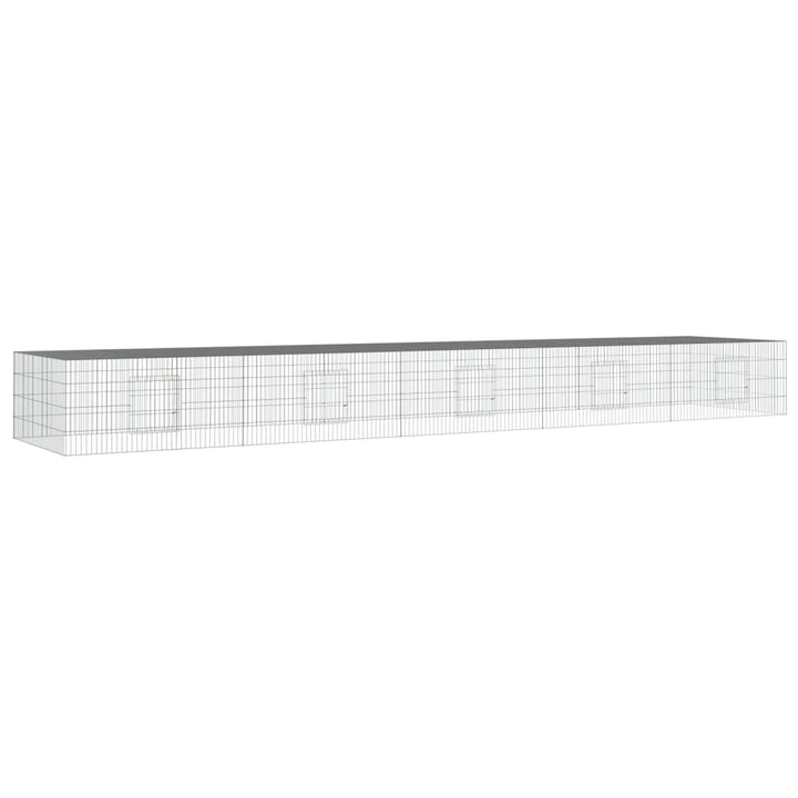 5-Panel Rabbit Cage Galvanised Iron
