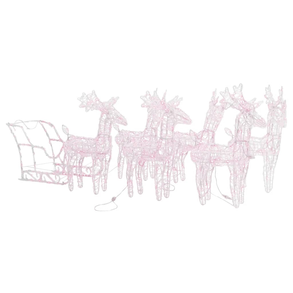 Reindeers & Sleigh Christmas Decoration 320 Leds Acrylic