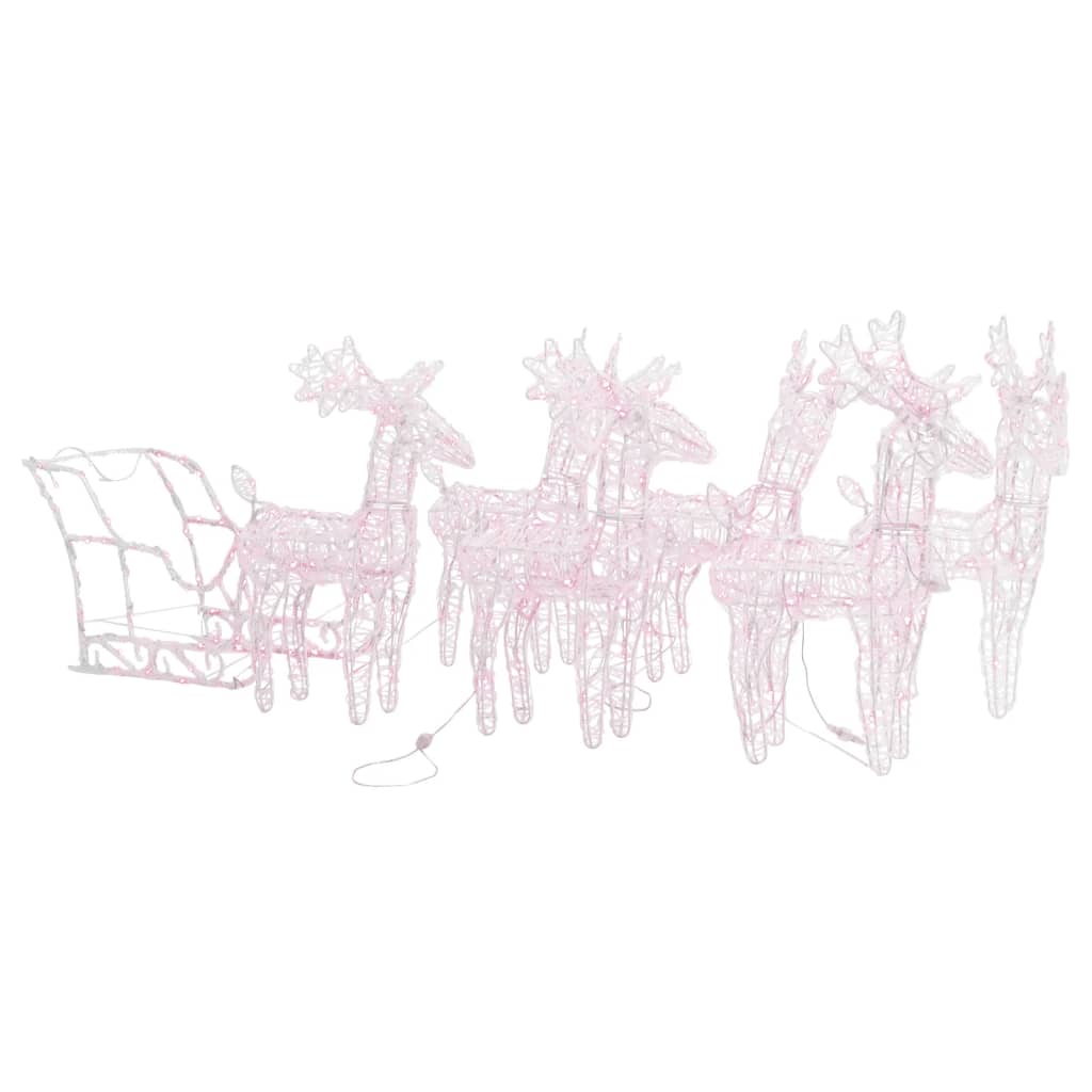 Reindeers & Sleigh Christmas Decoration 320 Leds Acrylic