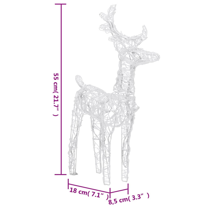 Reindeers & Sleigh Christmas Decoration 320 Leds Acrylic