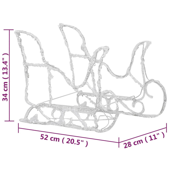 Reindeers & Sleigh Christmas Decoration 320 Leds Acrylic