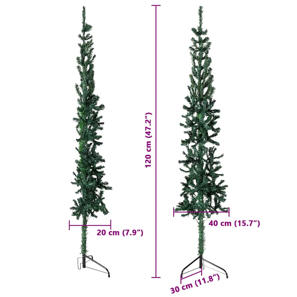 Slim Artificial Half Christmas Tree With Stand