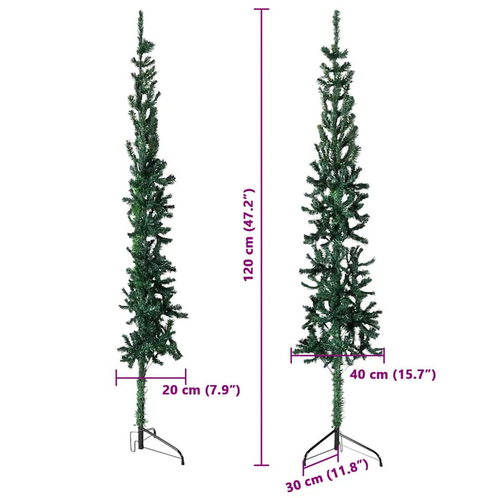 Slim Artificial Half Christmas Tree With Stand