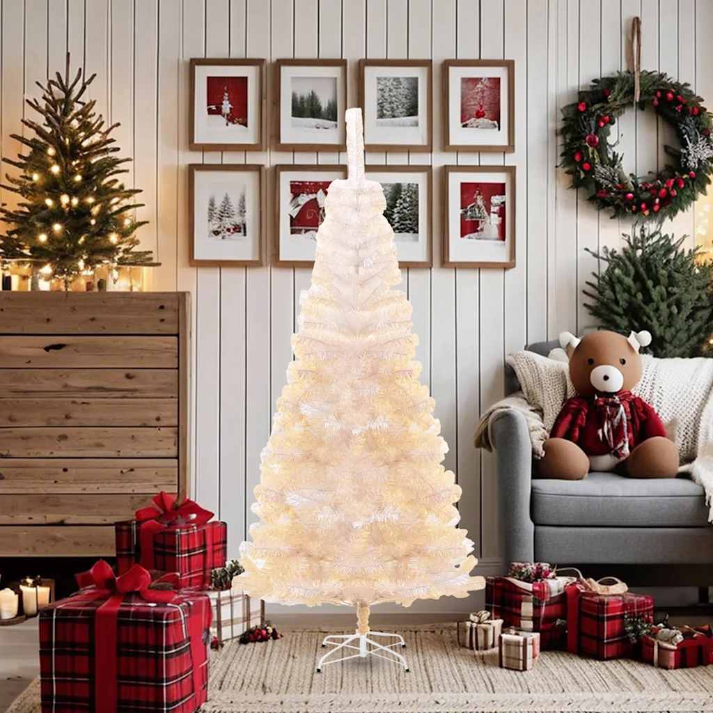 Artificial Christmas Tree With Iridescent Tips 180 Cm Pvc