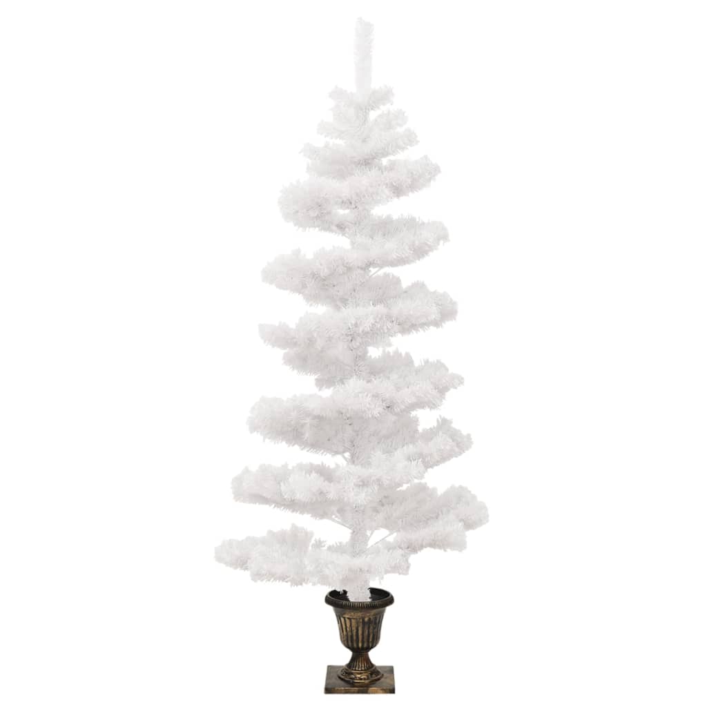 Swirl Pre-Lit Christmas Tree With Pot 120 Cm Pvc