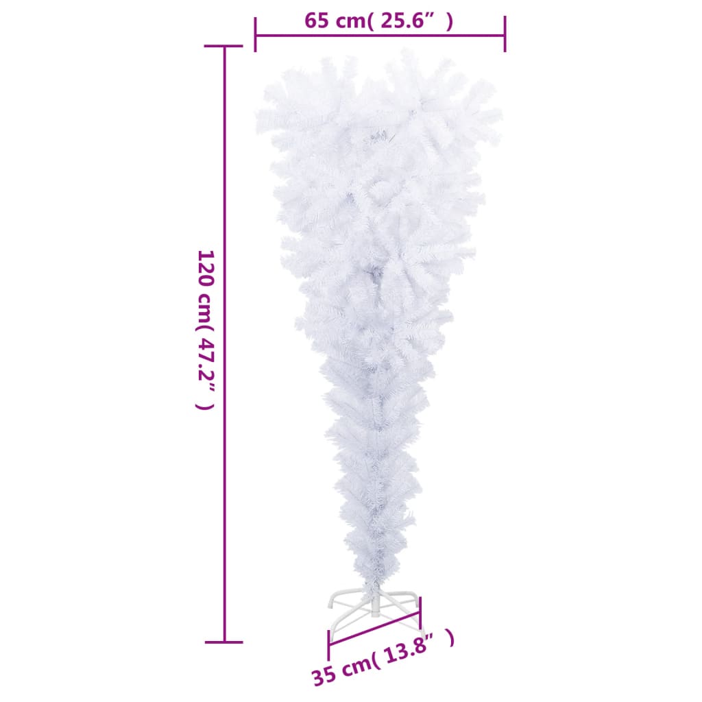 Upside-Down Artificial Christmas Tree With Stand 120 Cm