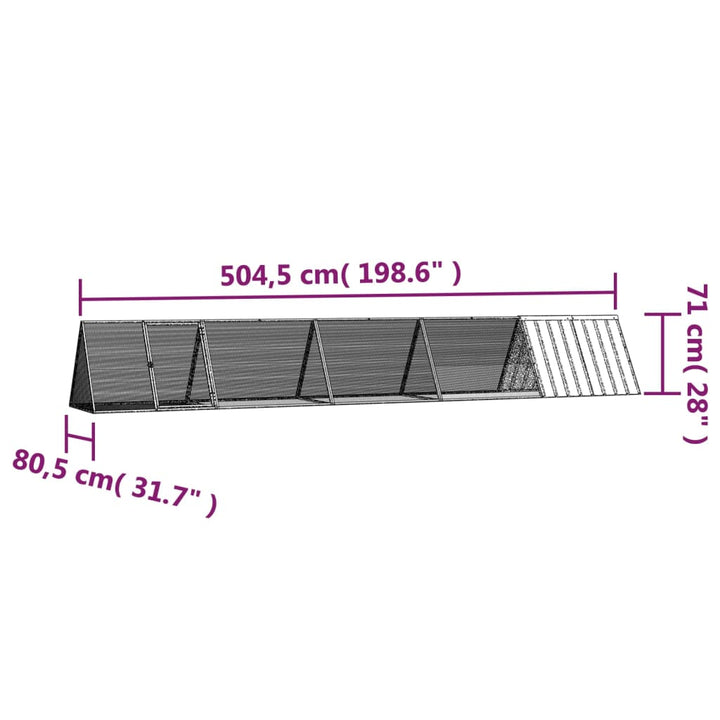 Rabbit Cage Galvanised Steel