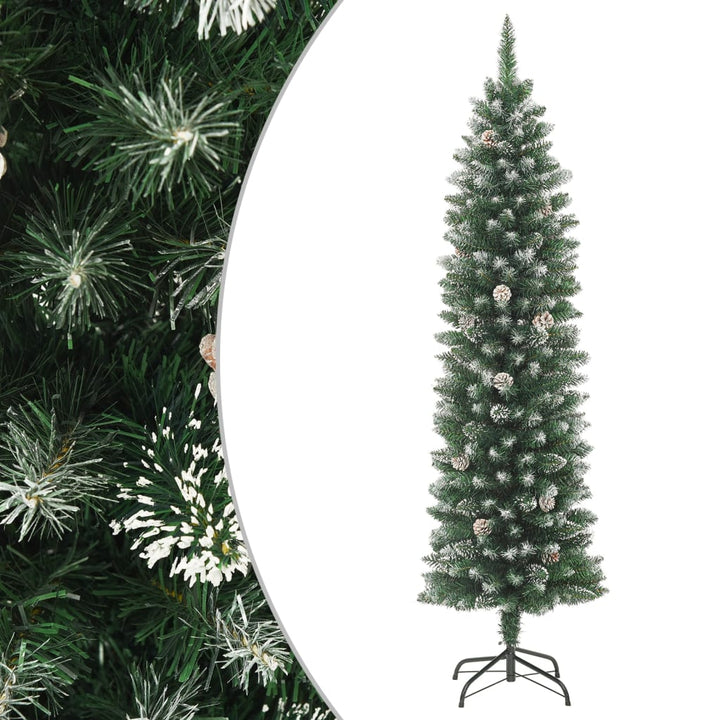 Artificial Slim Christmas Tree With Stand Pvc