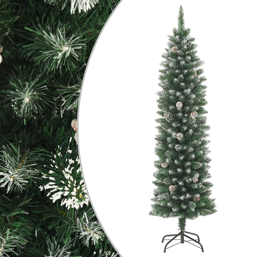 Artificial Slim Christmas Tree With Stand Pvc