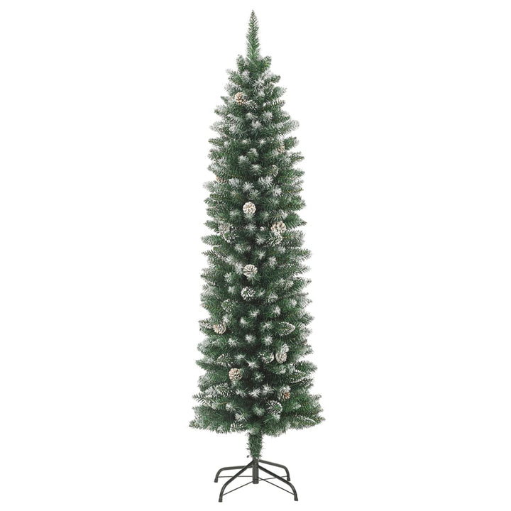 Artificial Slim Christmas Tree With Stand Pvc