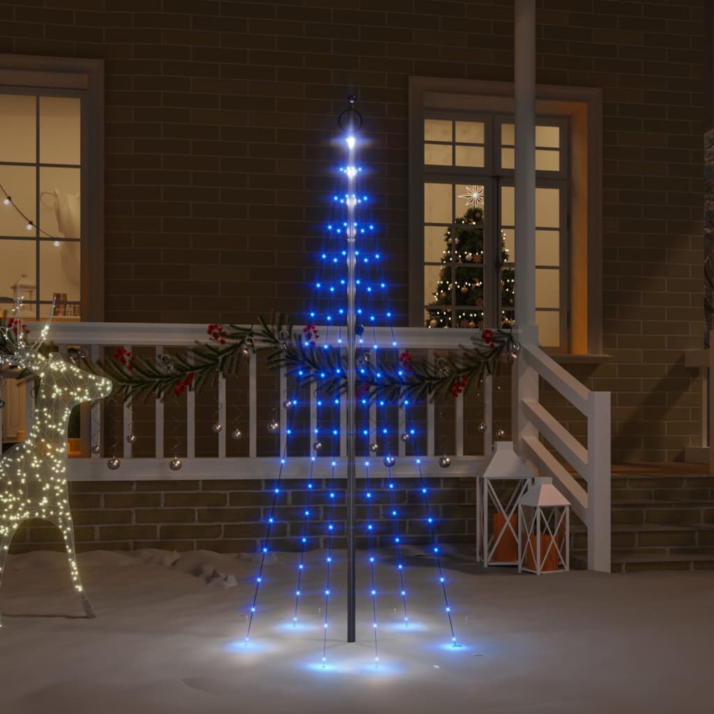 Christmas Tree On Flagpole 108 Leds 180 Cm