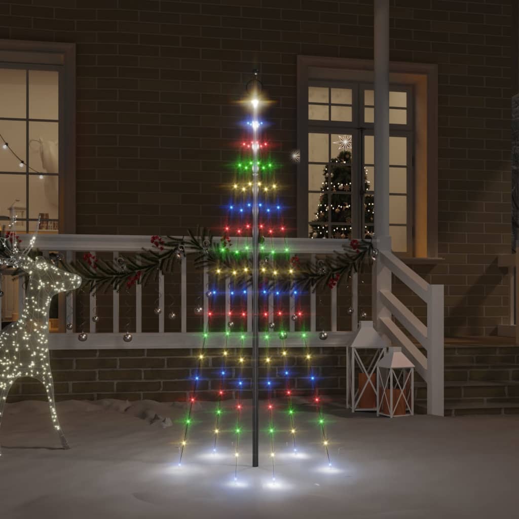 Christmas Tree On Flagpole 108 Leds 180 Cm