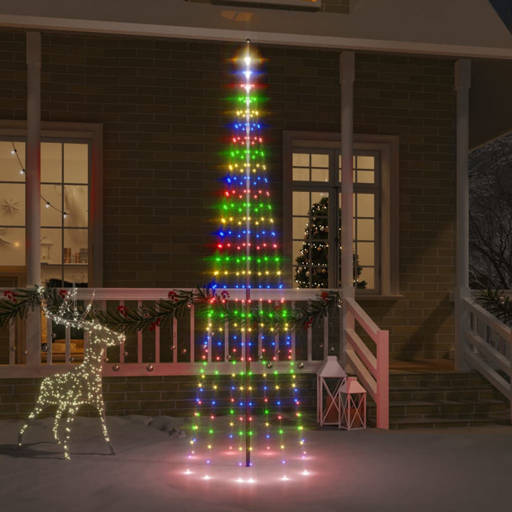 Christmas Tree On Flagpole 108 Leds 180 Cm