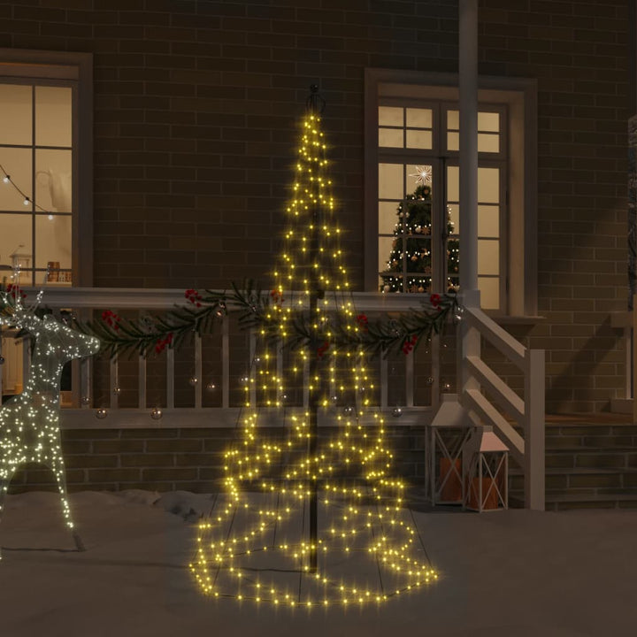 Christmas Tree On Flagpole 108 Leds 180 Cm