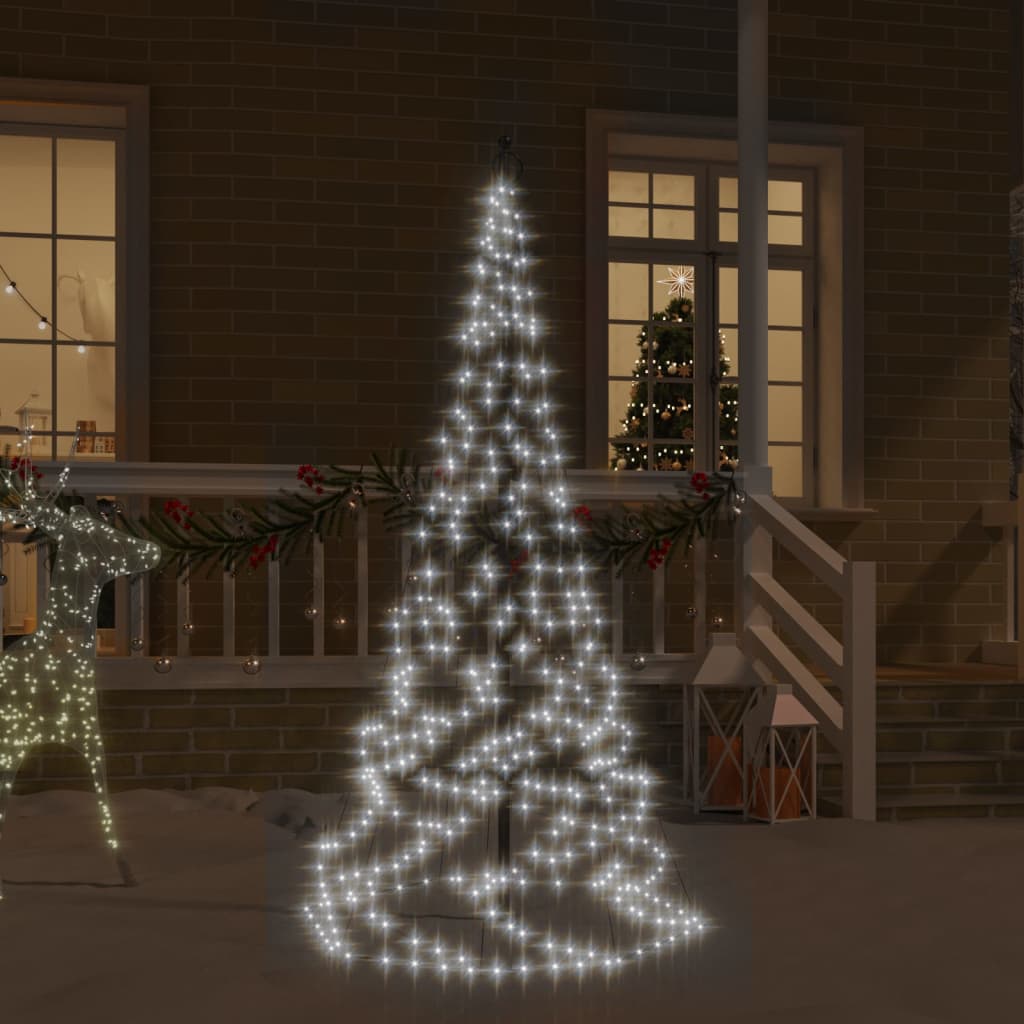 Christmas Tree On Flagpole 108 Leds 180 Cm