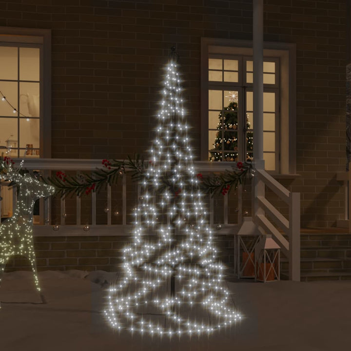 Christmas Tree On Flagpole 108 Leds 180 Cm
