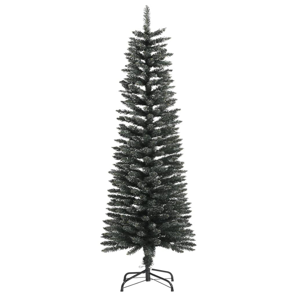 Artificial Slim Christmas Tree With Stand Green Pvc