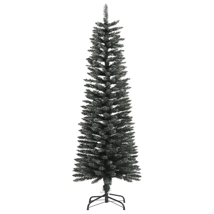 Artificial Slim Christmas Tree With Stand Green Pvc