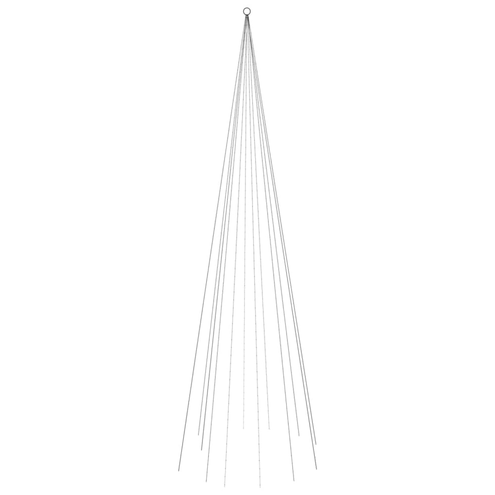 Christmas Tree On Flagpole Warm White 732 Leds 500 Cm