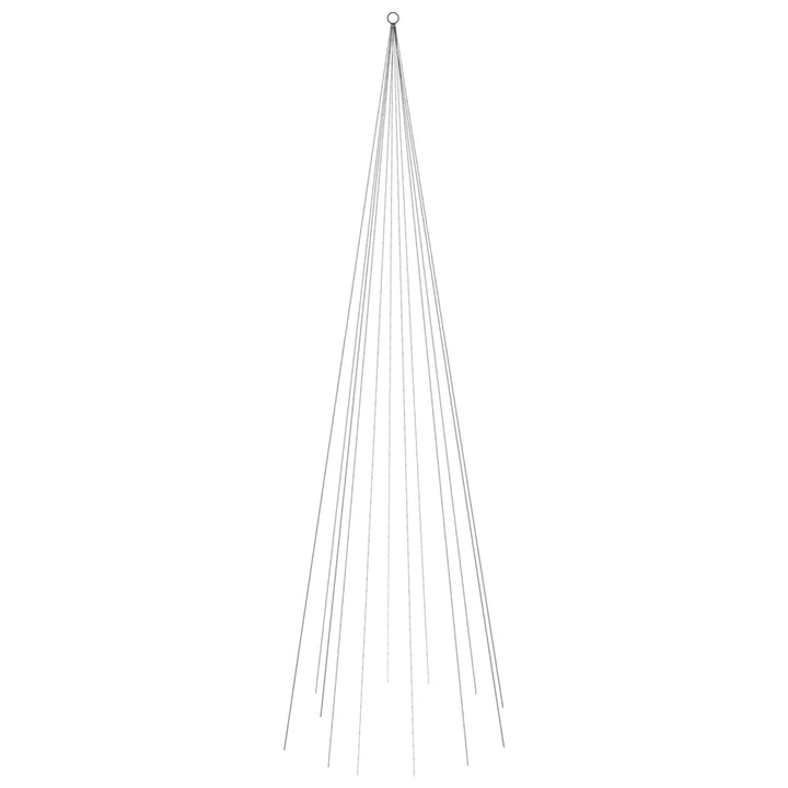 Christmas Tree On Flagpole Warm White 732 Leds 500 Cm