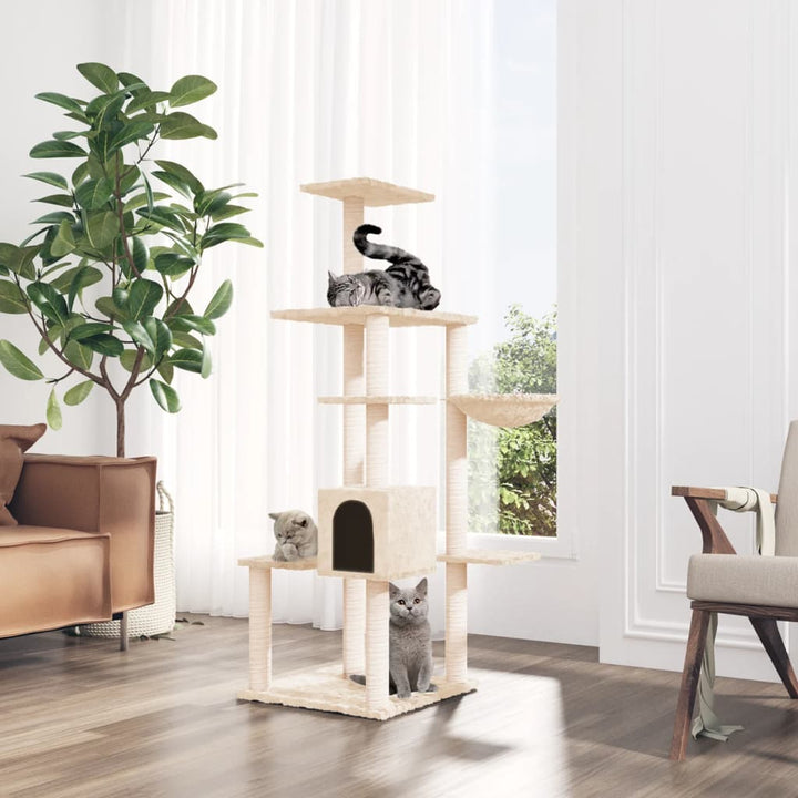 Cat Tree With Sisal Scratching Posts 142 Cm