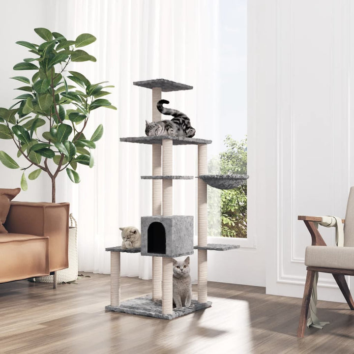 Cat Tree With Sisal Scratching Posts 142 Cm