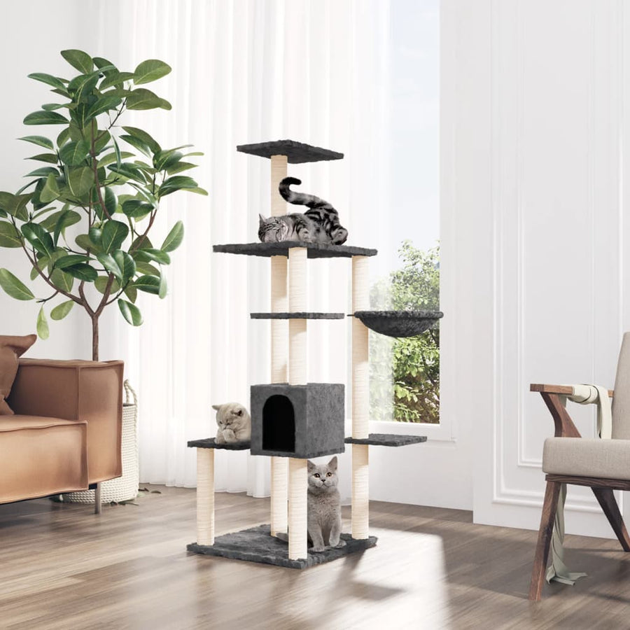 Cat Tree With Sisal Scratching Posts 142 Cm