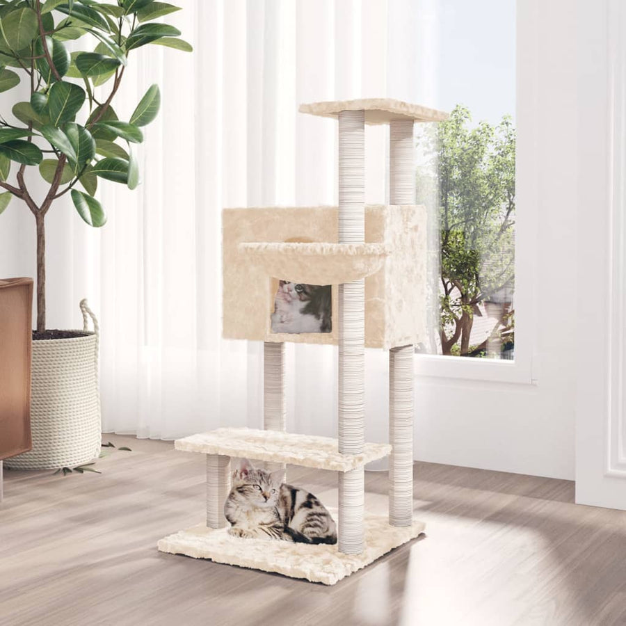 Cat Tree With Sisal Scratching Posts 108.5 Cm