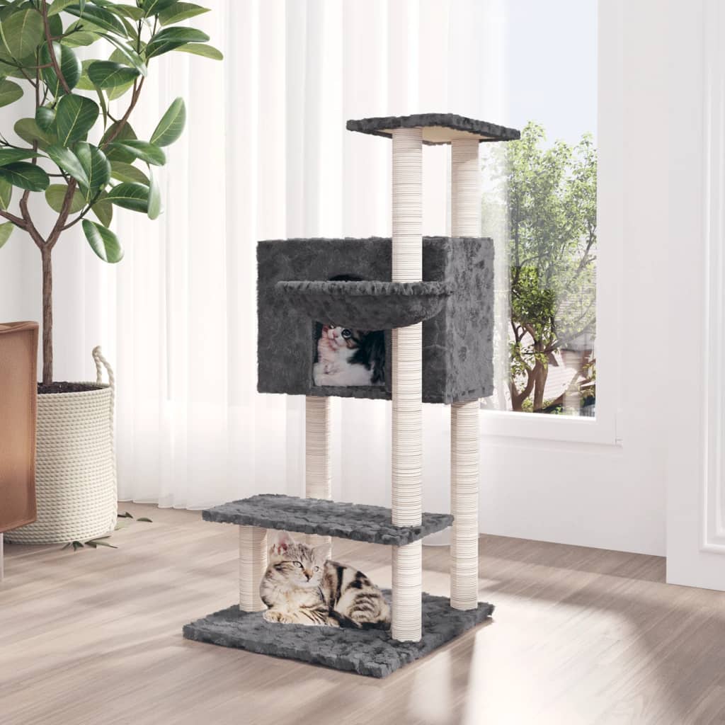 Cat Tree With Sisal Scratching Posts 108.5 Cm