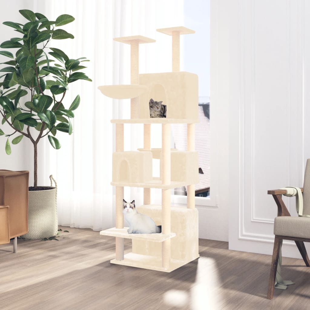 Cat Tree With Sisal Scratching Posts 180 Cm