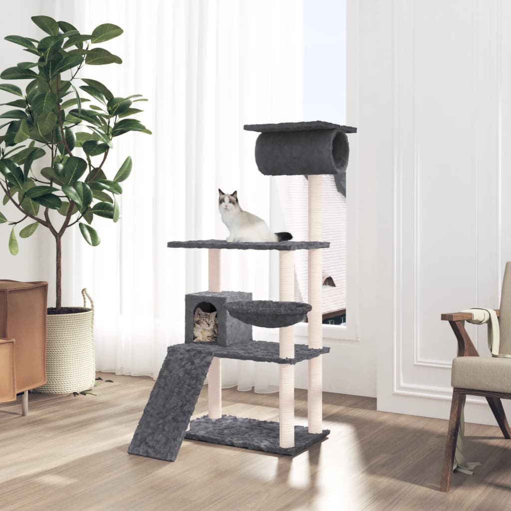 Cat Tree With Sisal Scratching Posts 131 Cm