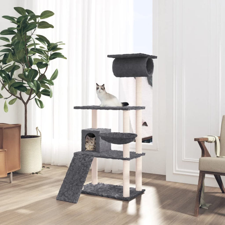 Cat Tree With Sisal Scratching Posts 131 Cm