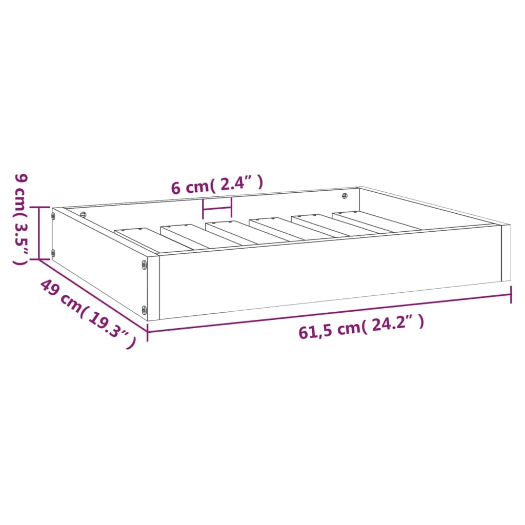 Dog Bed Solid Wood Pine