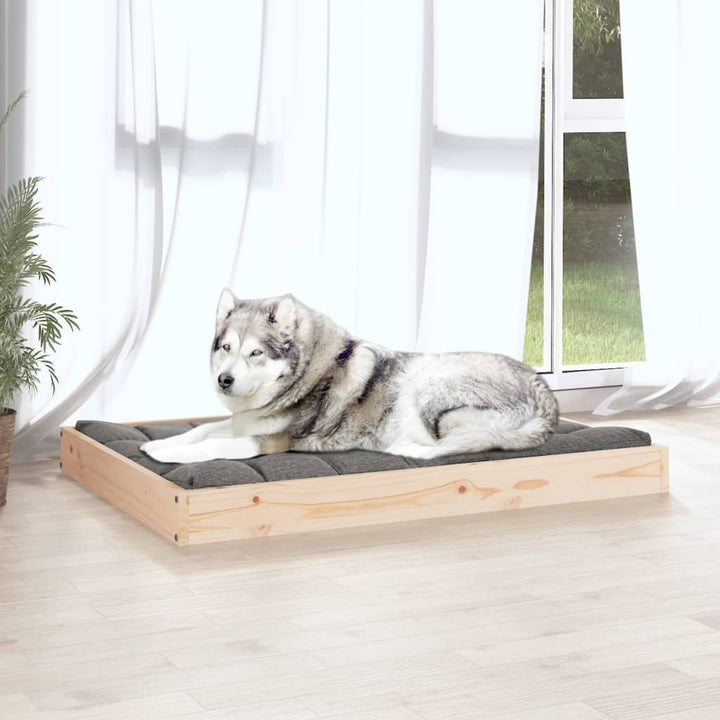 Dog Bed 101.5X74X9 Cm Solid Wood Pine