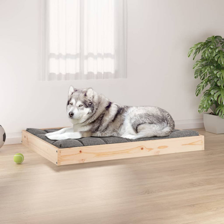 Dog Bed 101.5X74X9 Cm Solid Wood Pine
