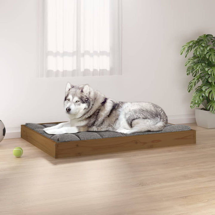 Dog Bed 101.5X74X9 Cm Solid Wood Pine