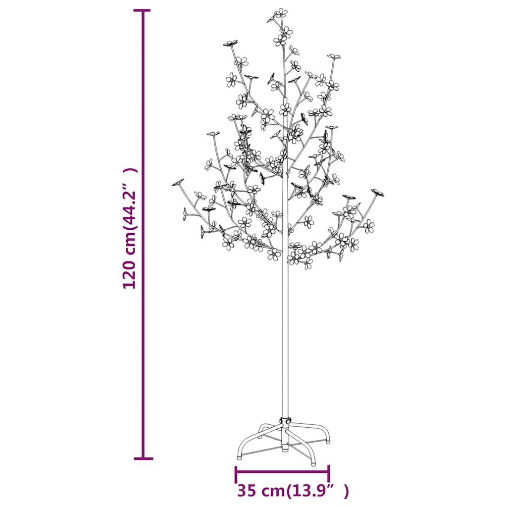 Cherry Blossom Led Tree Warm White 84 Leds