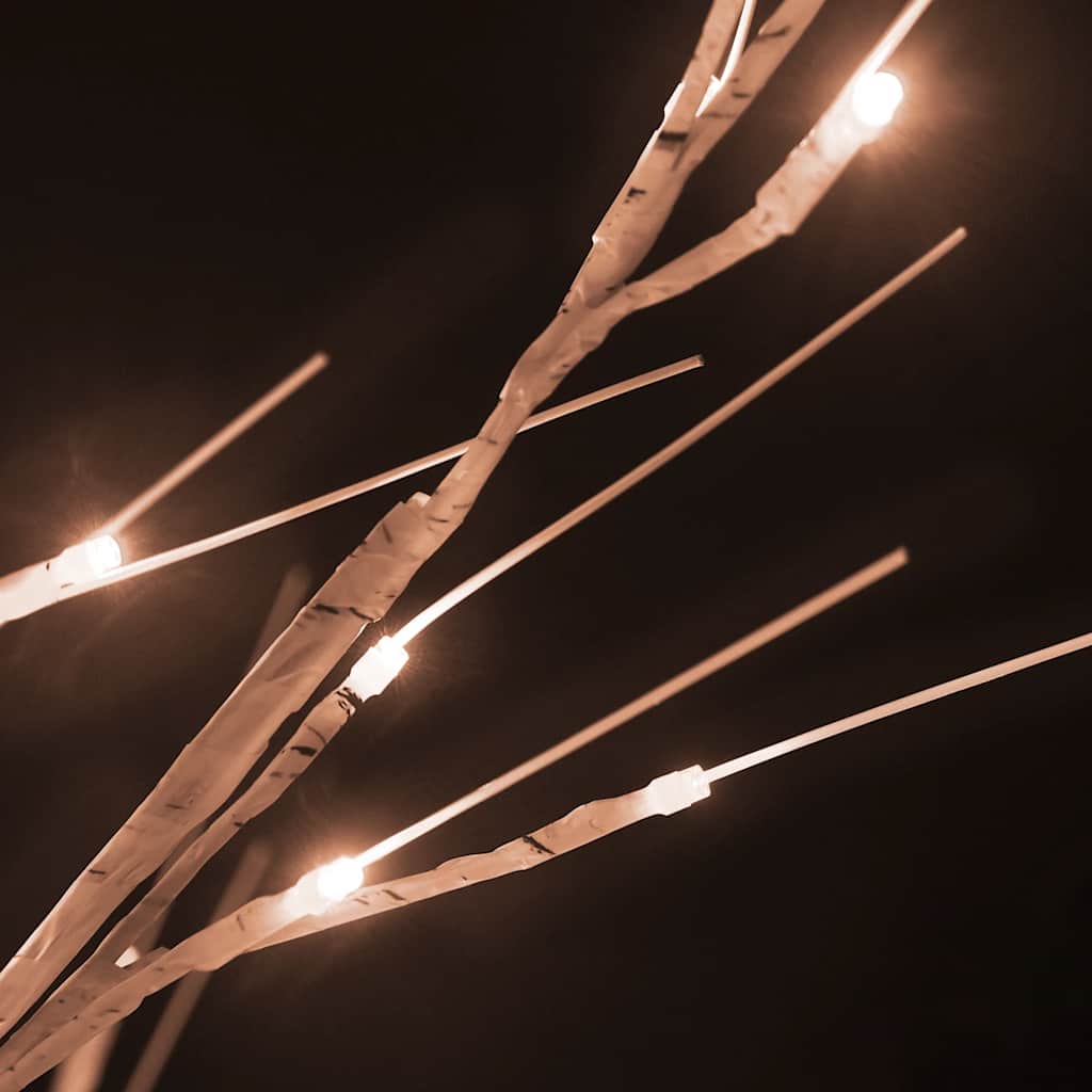 Led White Birch Tree Warm White 48 Leds