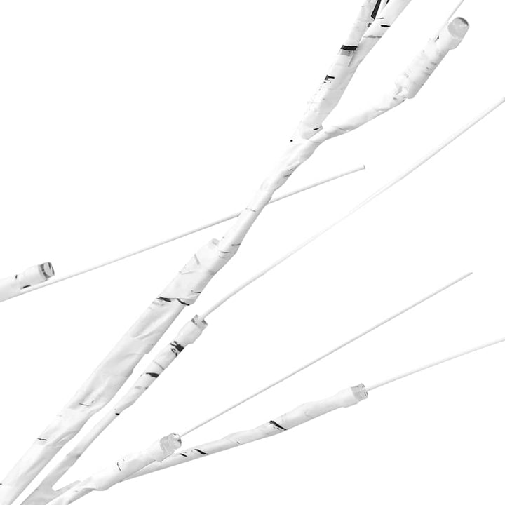 Led White Birch Tree Warm White 48 Leds