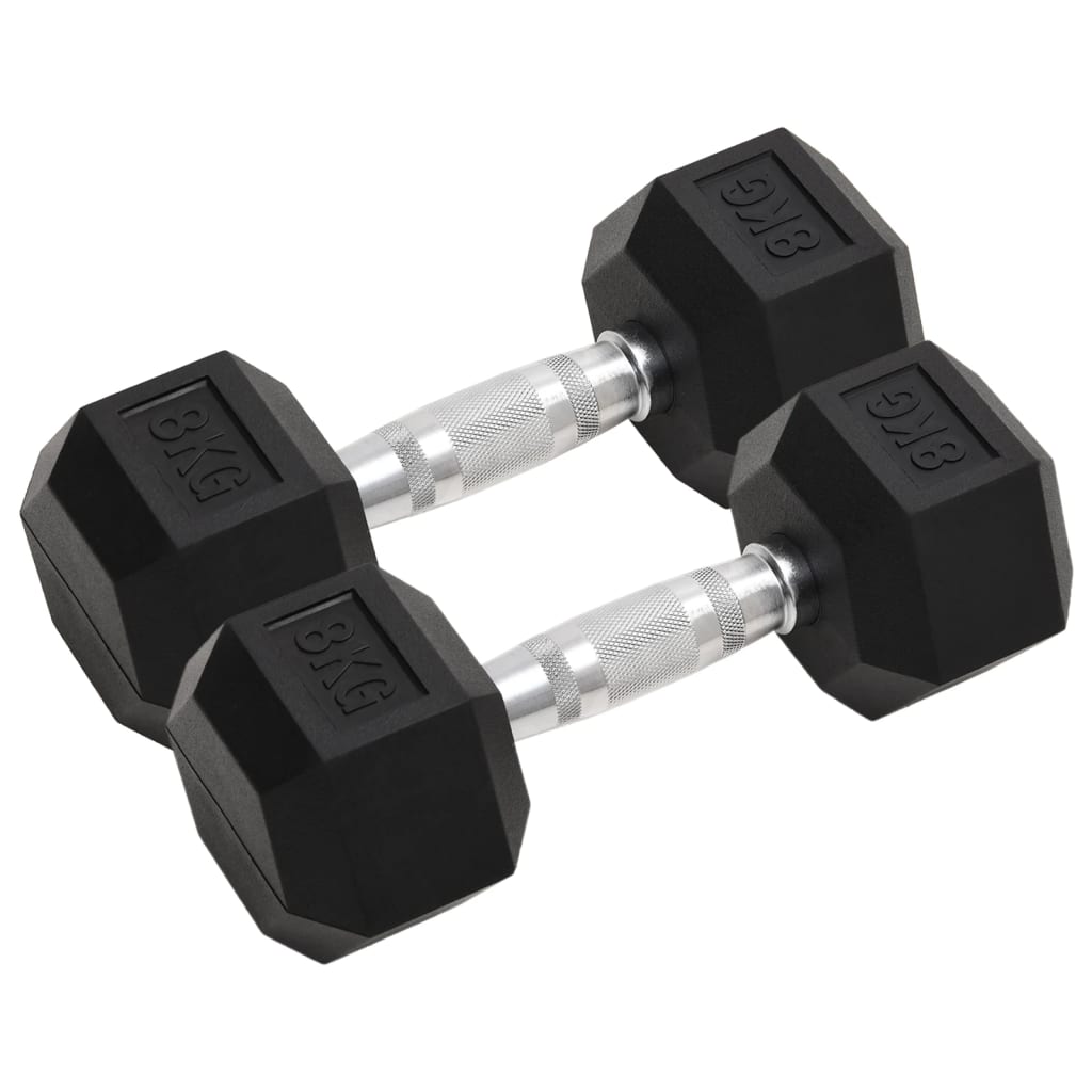 Dumbbells 2 Pcs 8 Kg Total Cast Iron