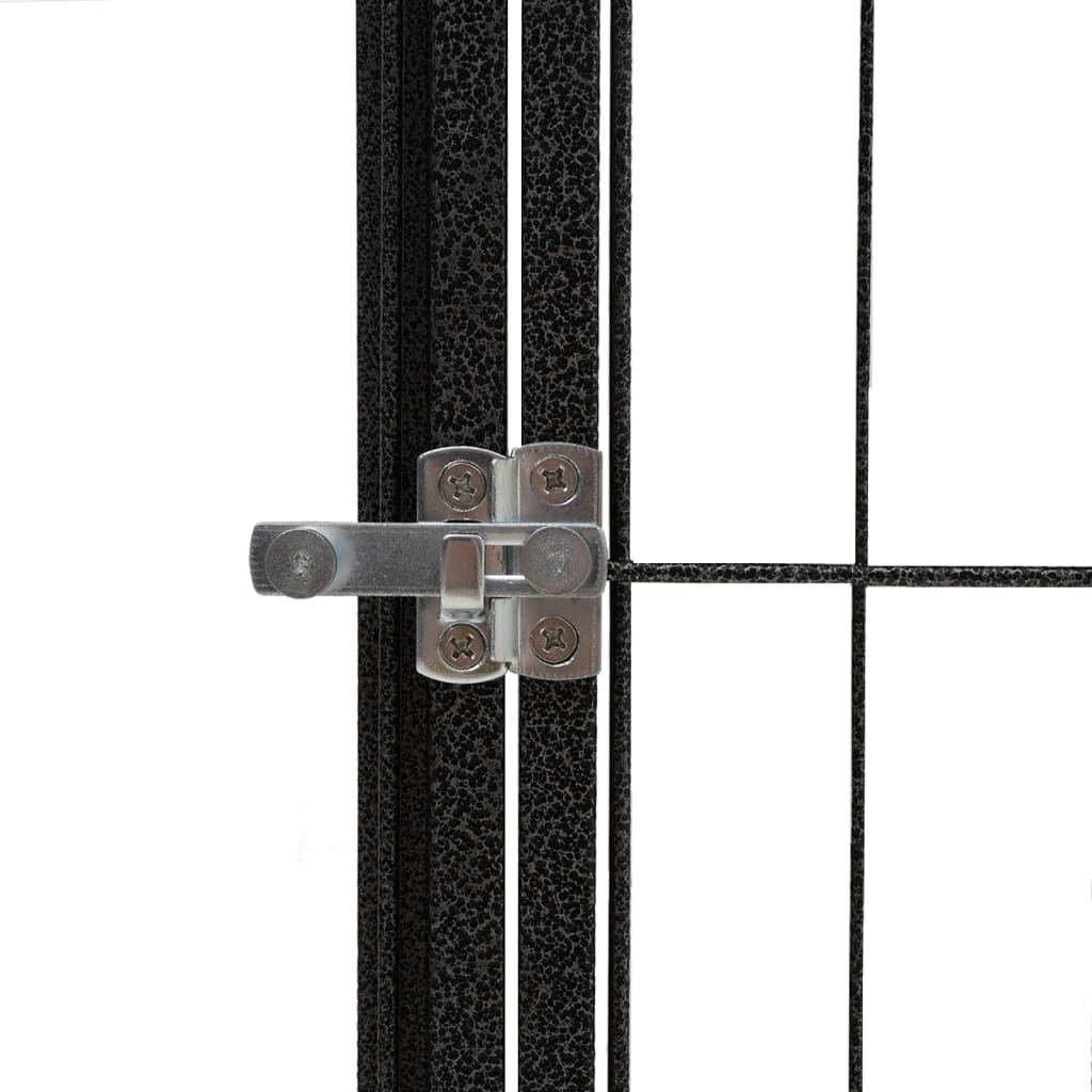 36-Panel Dog Playpen Black 100X50 Cm Powder-Coated Steel