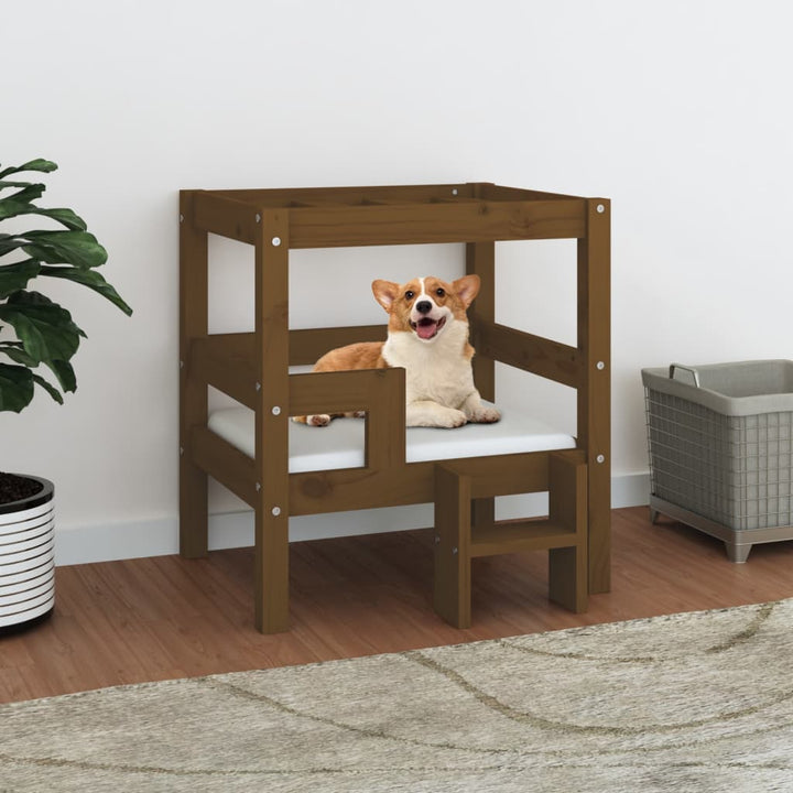 Dog Bed 65.5X50.5X70 Cm Solid Wood Pine