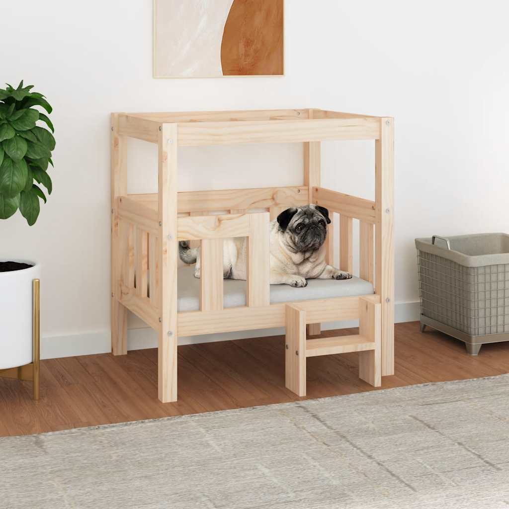 Dog Bed 65.5X50.5X70 Cm Solid Wood Pine