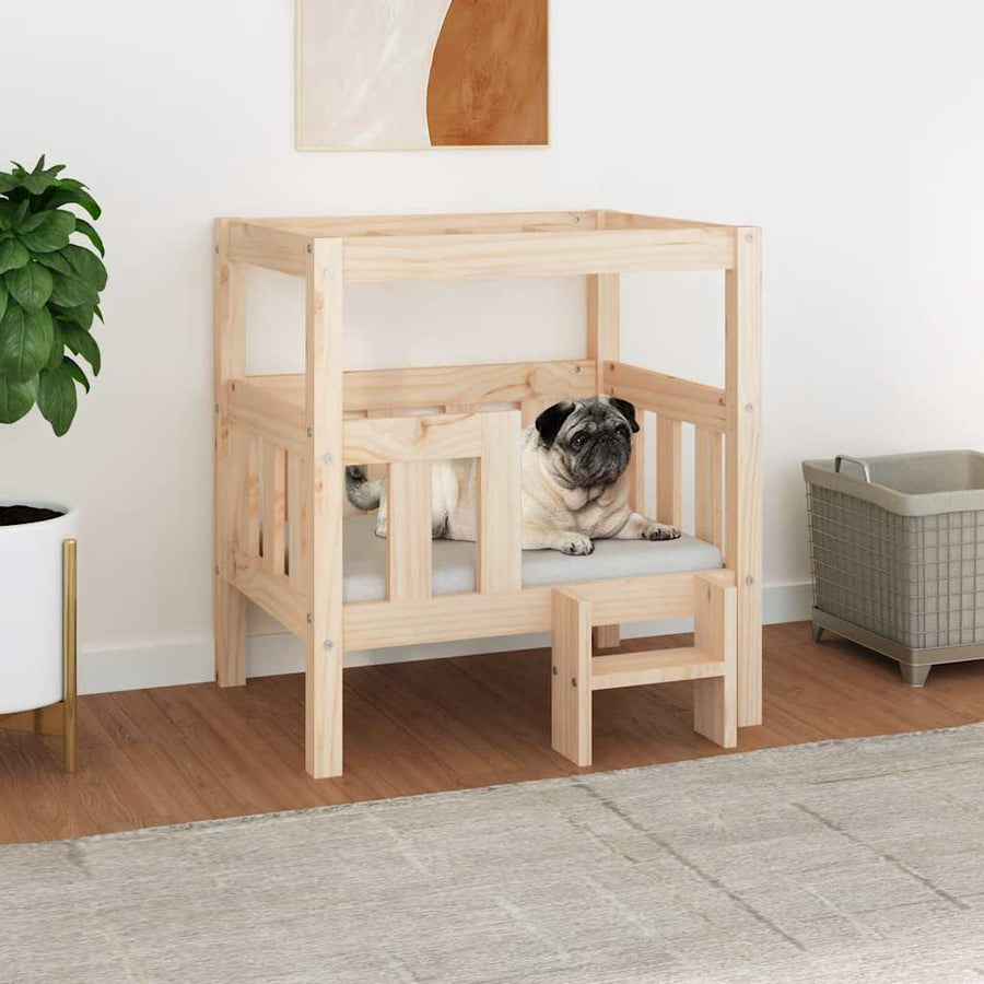 Dog Bed 65.5X50.5X70 Cm Solid Wood Pine