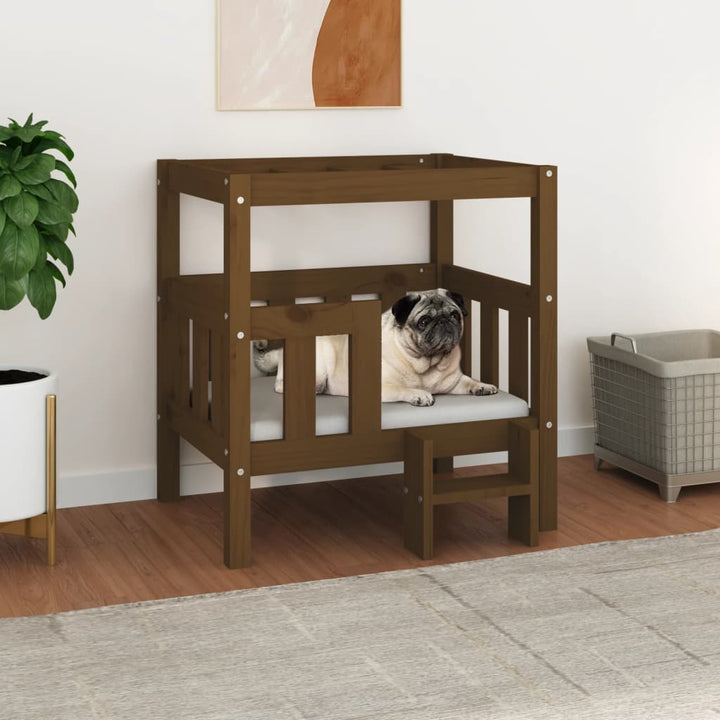 Dog Bed 65.5X50.5X70 Cm Solid Wood Pine