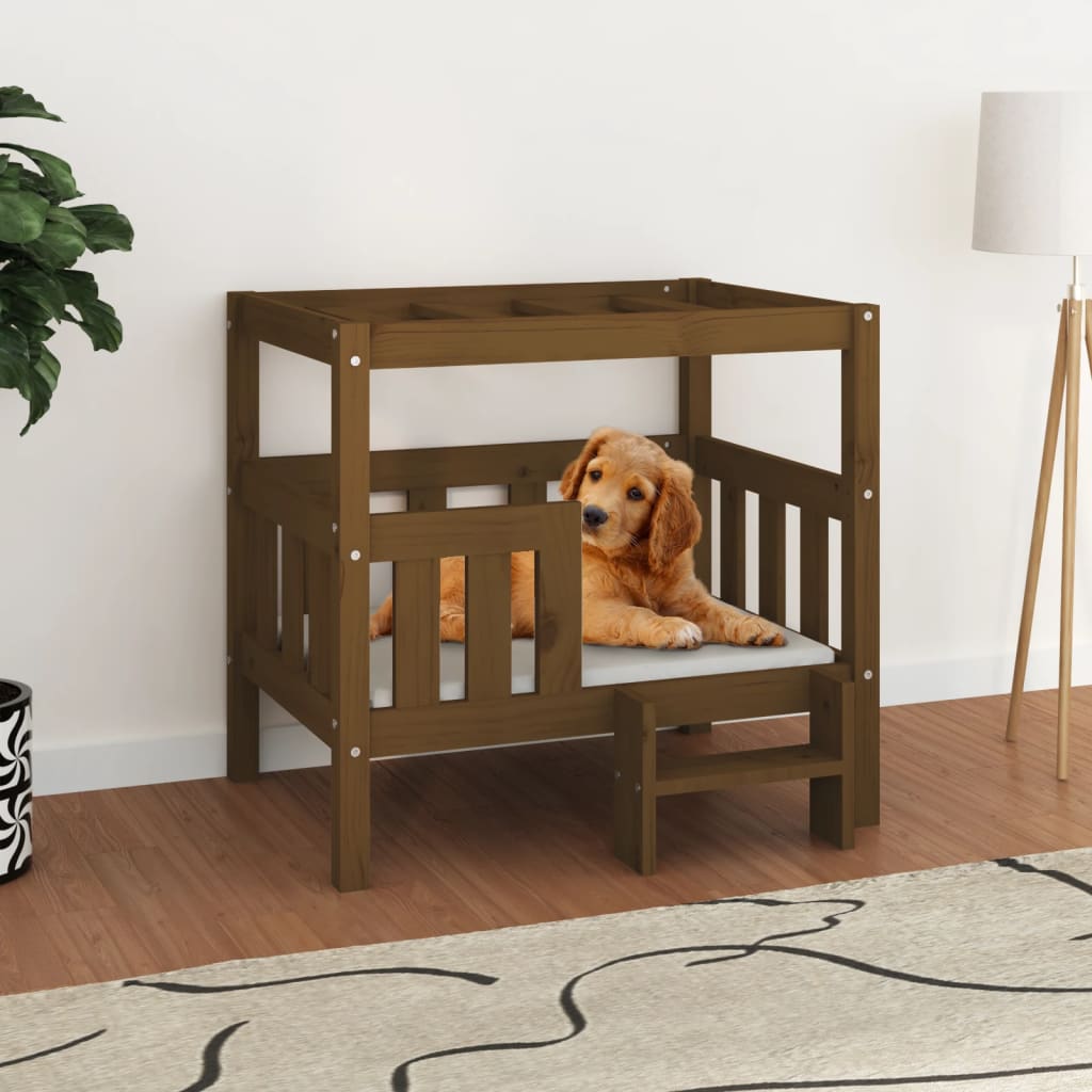 Dog Bed 65.5X50.5X70 Cm Solid Wood Pine