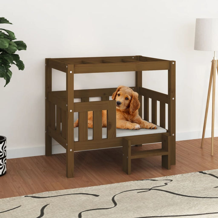 Dog Bed 65.5X50.5X70 Cm Solid Wood Pine