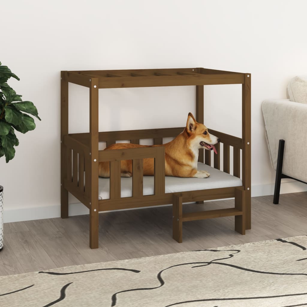 Dog Bed 65.5X50.5X70 Cm Solid Wood Pine