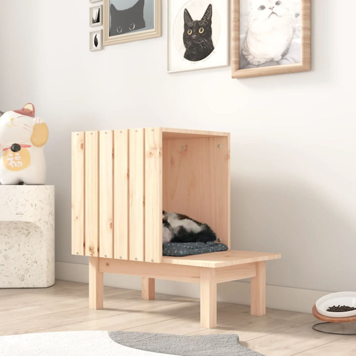 Cat House 60X36X60 Cm Solid Wood Pine